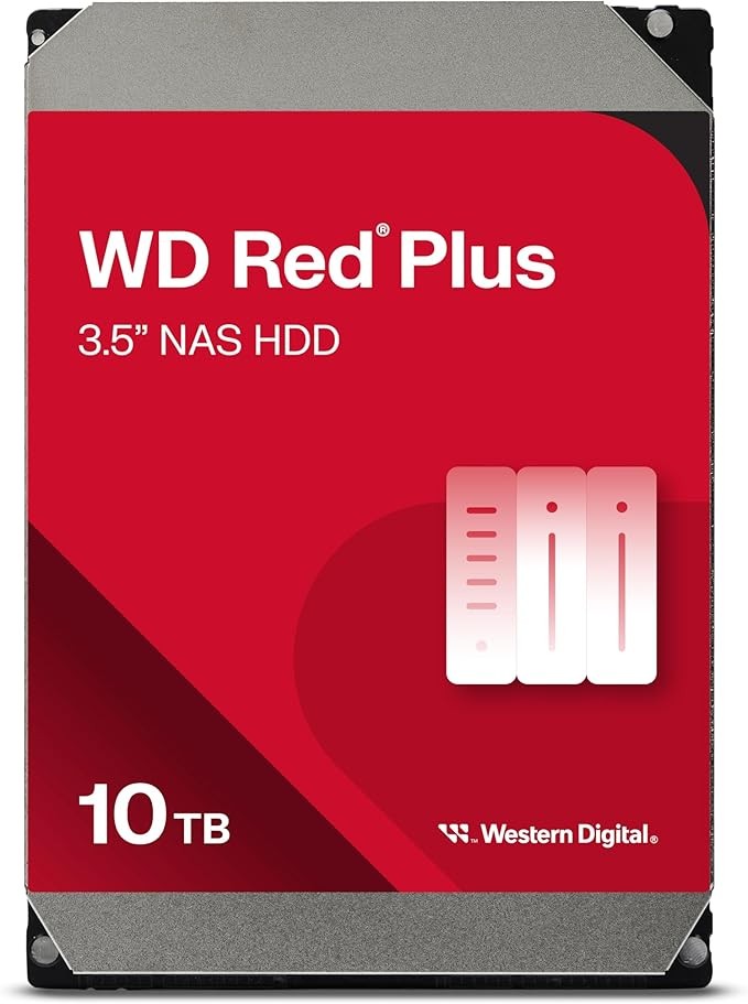Western Digital WD Red Plus NAS Internal Hard Drive (3.5 inch) (10 TB) — product photo